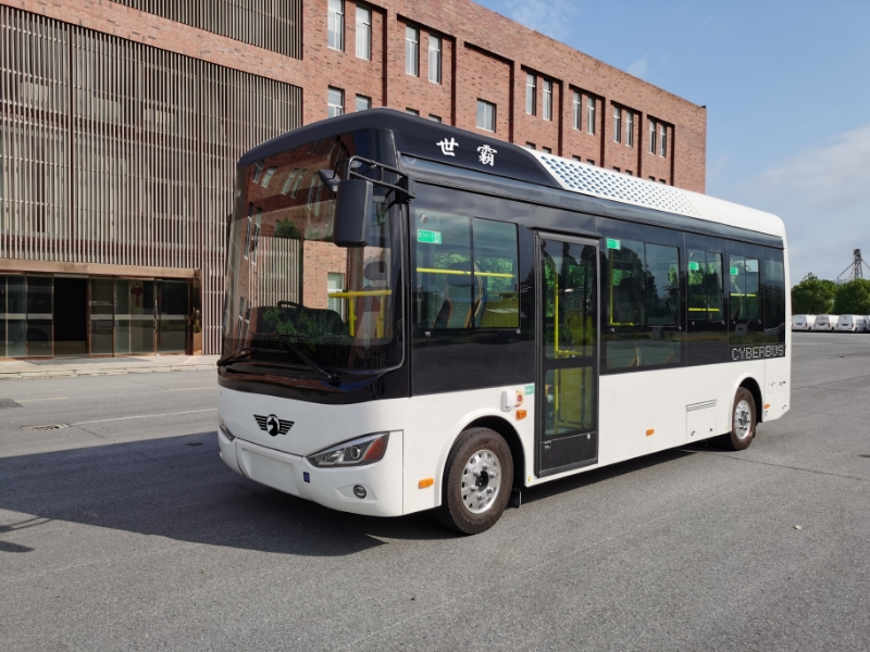 Golden Draco Cyberbus electric light bus exterior